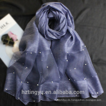 GroßhandelsHijablieferantenoberteil, der türkischen Druck weich 100 reale silk Schalschal-silk Wollmischung Marke Perle hijab verkauft